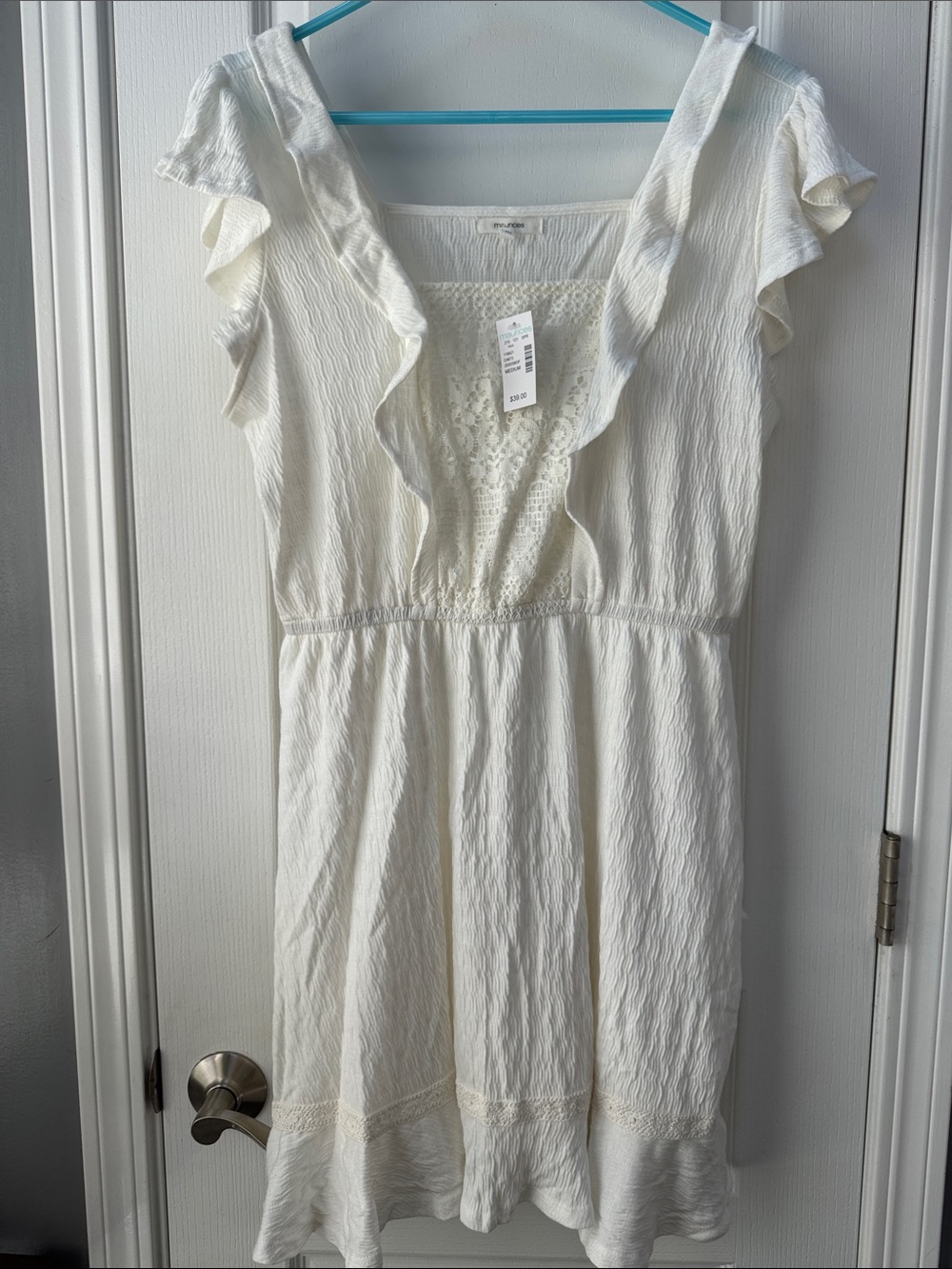 NWT Maurices Cream Ruffled Sundress